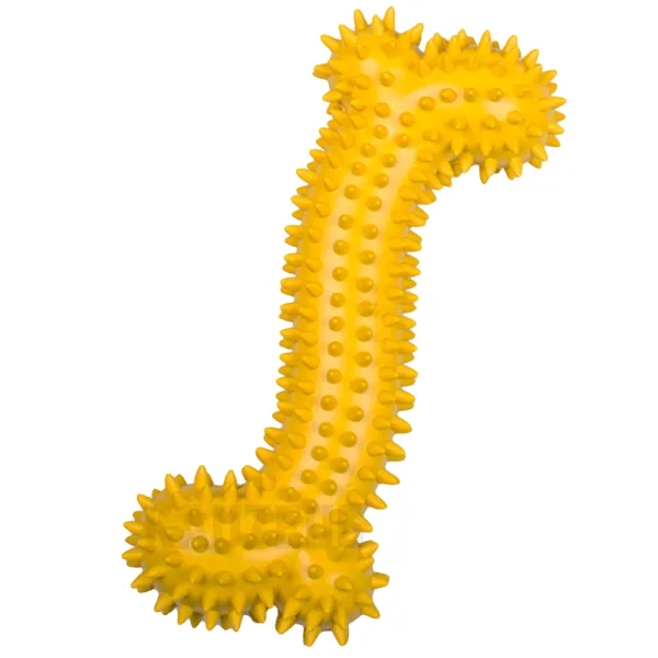 Gummi Dental Knochen gelb Gummi Dental Knochen Blau – Zahnpflege-Spielzeug für Hunde