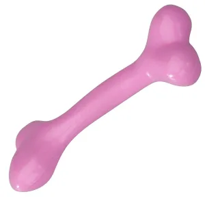 Gummi Knochen M Rosa – aromatisches Hundespielzeug