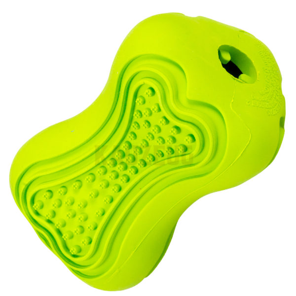 Gummi Dental Bein & Spender Grün – Snack Knochen für Hunde