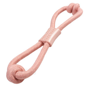 Zugseil Rosa – Hundespielzeug mit Knoten & Gummi