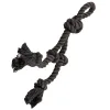 knotenseil eco mit schlaufe schwarz Knotenseil ECO mit Schlaufe Schwarz – Hundespielzeug mit Knoten & Schleife