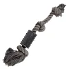 knotenseil mit zylinder schwarz Knotenseil ECO mit Zylinder Schwarz – Hundespielzeug