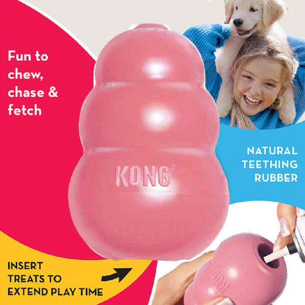 KONG Puppy M – Welpenspielzeug aus weichem Naturkautschuk