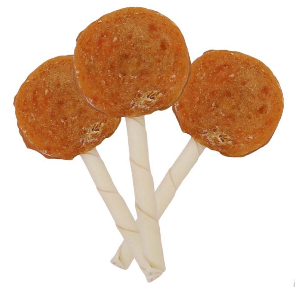 Hühner Lollipops 5 Stück – Kausnack aus Rinderhaut & Huhn