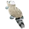 plüsch waschbär grau-2 Plüsch Waschbär quietschend Grau – extra langes Hundespielzeug