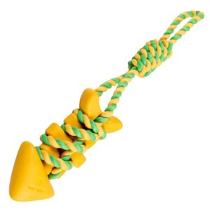 Zerrseil mit Fisch Gelb – Robustes Zerr- und Wurfspielzeug