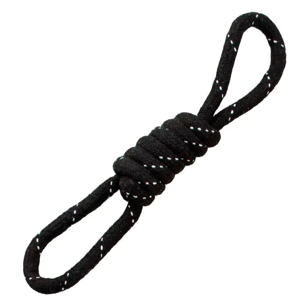 scooby seil 2 schlaufen schwarz Scooby Seil – Hundespielzeug mit 2 Schlaufen