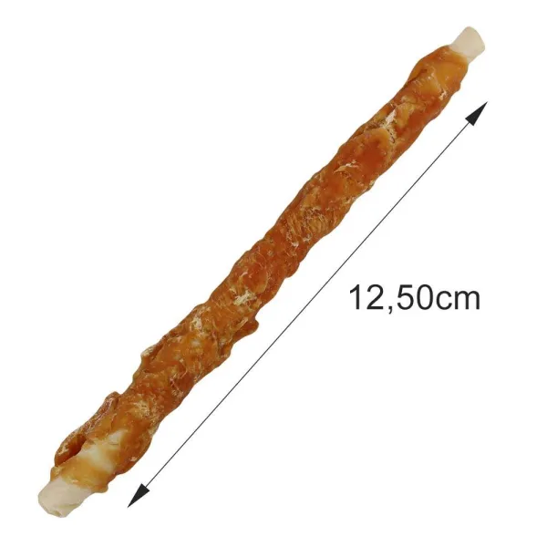 kaustangen roll huhn 12,5cm Huhn & Rind Sticks S 10 Stück– Proteinreicher Kausnack mit Rinderhaut