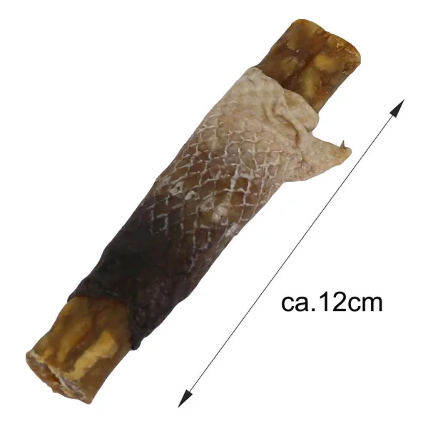 Lachskaurolle-1 Lachskaurolle 12cm – Natürlicher Hundekauartikel mit Lachs
