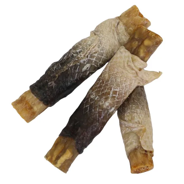 Lachskaurolle Lachskaurolle 12cm – Natürlicher Hundekauartikel mit Lachs