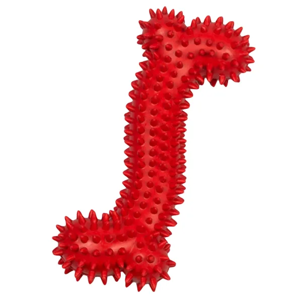 Gummi Dental Knochen Rot Gummi Dental Knochen – Zahnpflege-Spielzeug für Hunde