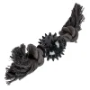 Knotenseil ECO mit Kugel Schwarz – Hundespielzeug