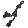 knotenseil eco mit schlaufe schwarz Knotenseil ECO mit Schlaufe Schwarz – Hundespielzeug mit Knoten & Schleife