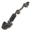 knotenseil mit zylinder schwarz Knotenseil ECO mit Zylinder Schwarz – Hundespielzeug