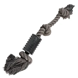 Knotenseil ECO mit Zylinder Schwarz – Hundespielzeug