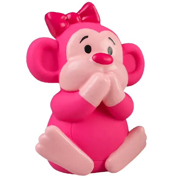 latex affe schweigen rosa Latex Affe Rosa „Schweigen“ – Quietschendes Hundespielzeug
