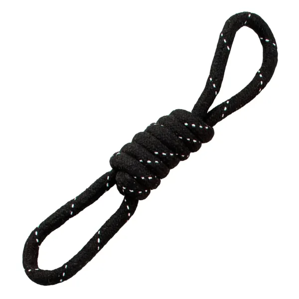 scooby seil 2 schlaufen schwarz Scooby Seil – Hundespielzeug mit 2 Schlaufen